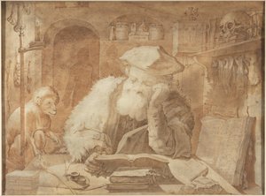 dr. Faust a dolgozószobájában alkotó: Adriaen Matham