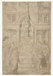 Salamon bálványt imád alkotó: Adriaen Pietersz Crabeth