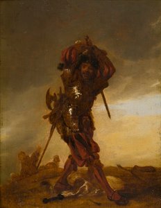 Svájci katona : Zsoldos, 1609-62 körül (olaj, panel)