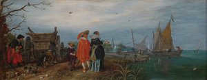 Ősz (beszélgetés), 1625 (olaj, panel, h 14,6 cm × sz 37,2 alkotó: Adriaen Pietersz van de Venne