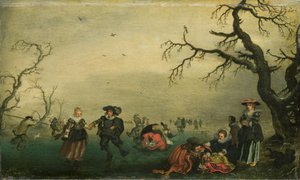 Jégkorcsolyázók alkotó: Adriaen Pietersz van de Venne