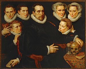 Egy család portréja ... alkotó: Adriaen Thomasz Key