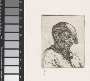 Egy mosolygó farmer mellszobra alkotó: Adriaen van Ostade