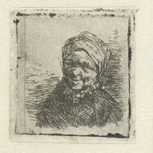 Egy mosolygó farmer feleség mellszobra alkotó: Adriaen van Ostade