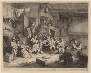 Táncolj egy kocsmában alkotó: Adriaen van Ostade