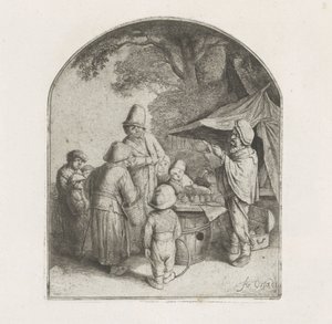Figurák egy kavicsbódéban alkotó: Adriaen van Ostade