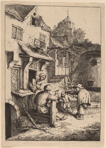 Púpos hegedűs alkotó: Adriaen van Ostade