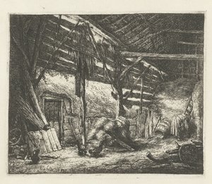 Egy szénapajta belseje Az istálló alkotó: Adriaen van Ostade