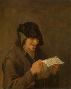 Újságot olvasó férfi alkotó: Adriaen van Ostade