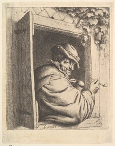 Dohányos az ablaknál alkotó: Adriaen van Ostade