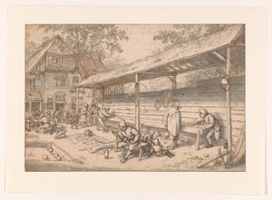 Tavern Games A klosbaan alkotó: Adriaen van Ostade
