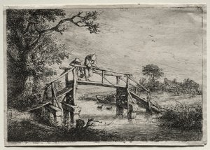A Horgászok alkotó: Adriaen van Ostade