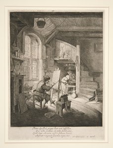 A festő műtermében alkotó: Adriaen van Ostade