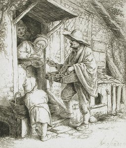 A szemüvegárus alkotó: Adriaen van Ostade