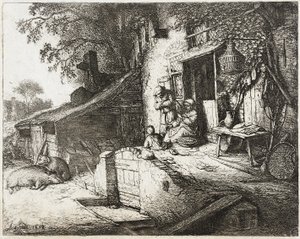 A fonóasszony alkotó: Adriaen van Ostade
