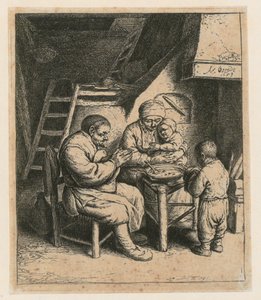 Asztali ima alkotó: Adriaen van Ostade
