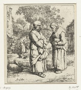 Két öregasszony beszélget alkotó: Adriaen van Ostade