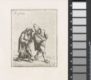 Sétáló farm házaspár alkotó: Adriaen van Ostade