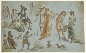 ábra tanulmányok alkotó: Adriaen van de Velde