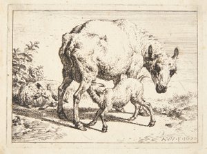 Bárány és két bárány alkotó: Adriaen van de Velde
