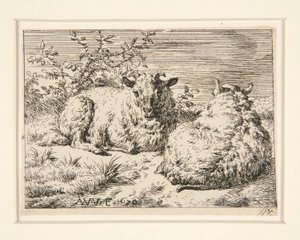 A két bárány alkotó: Adriaen van de Velde