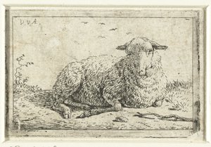 fekvő bárány alkotó: Adriaen van de Velde