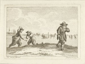Hógolyószórók, metszett Anthonij van der Haer, 1745-85 körül (rézkarc) alkotó: Adriaen van de Velde