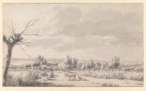 Széles táj szarvasmarhákkal alkotó: Adriaen van de Velde