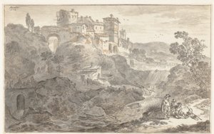 Olasz táj alkotó: Adriaen van der Cabel