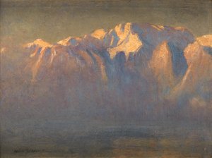 Mont Blanc (olaj, vászon, deszkára fektetve)