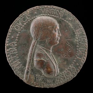 Elisabetta Gonzaga, meghalt 1528-ban, Urbino hercegnője, I. Guidobaldo felesége 1489 [obv], valószínűleg 15 után