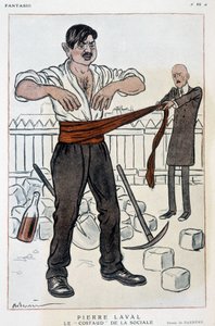 Pierre Laval rajzfilmje, az erős társadalmi - Illusztráció: Adrien Barrere (1877-1931) a Fantasióban 1925.09.01-től