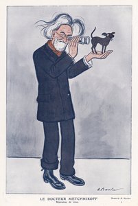 Elie Metchnikoff orosz zoológus (színes lito) alkotó: Adrien Barrere