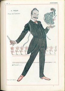 Fantasio, : Metiers, Divat - Tailor Couturier, Paquin, 1907.06.15. (metszet) alkotó: Adrien Barrere