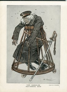 Fantasio, kb. 1916_6_1 - A Barrere (1874-1931) illusztrációja: 14-18-as háború, Németország Poroszország, Igazoló dátumok - Von Haesler - Senilisation alkotó: Adrien Barrere