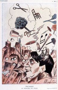 Barrère humoros rajza Pablo Picassóról – a „” Fantasio” című filmben, 1928.11.15.