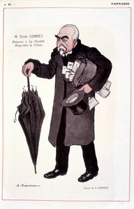 Emile Combes francia politikus (1835-1921), La Nouvelle Presse libre de Vienne reaktorának portréja - Illusztráció: Adrien Barrere (1877-1931) In Fantasio 1907.01.03. alkotó: Adrien Barrere