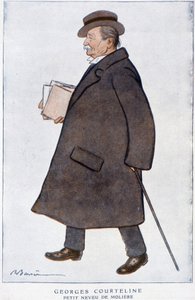Georges Courteline portréja. Barrère rajza – Fantasioban, 1922. február. alkotó: Adrien Barrere