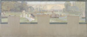 A nogent-sur-marne-i városháza vázlata: Le repos - la navigation, 1889 tavasza (olaj, vászon) alkotó: Adrien Karbowsky