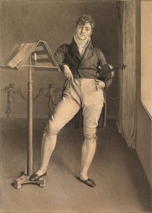Jean Vidal hegedűművész (1789-1867) portréja alkotó: Adrien Victor Auger