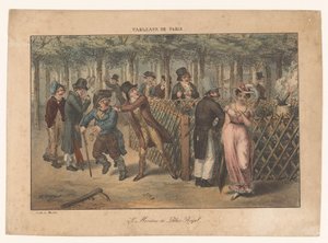 A Palais-Royal napórája Le Meridien du Palais Royal Párizsi jelenetek (sorozat címe) Tableaux de Paris (sorozat címe az objektumon) alkotó: Adrien Victor Auger