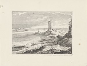 Tengeri táj egy torony romjaival alkotó: Aegidius Sadeler (II) (attributed to)