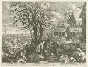 December (cím a tárgyon) A tizenkét hónap (sorozat címe) alkotó: Egidius  Sadeler (II)