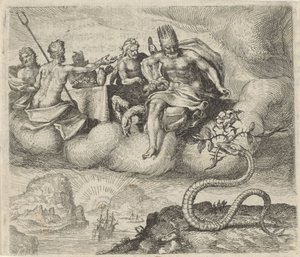 Jupiter és a kígyó meséje alkotó: Egidius  Sadeler (II)