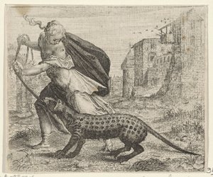 Mese a cibetmacskás nőről alkotó: Egidius  Sadeler (II)