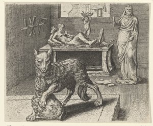 Mese a farkasról és a szoborról alkotó: Egidius  Sadeler (II)