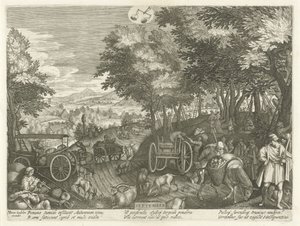 Szeptember (cím az objektumon) A tizenkét hónap (sorozat címe) alkotó: Egidius  Sadeler (II)