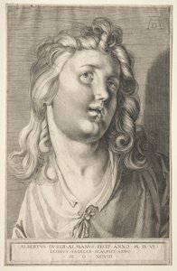 Női fej, 1598. alkotó: Aegidius Sadeler