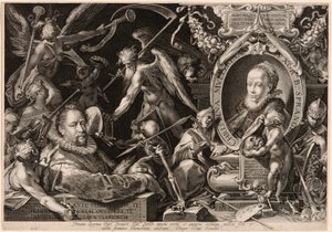 Bartolomaeus Spranger portréja, felesége halálának allegóriájával, Christina Müller