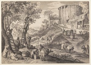 Szeptember/Október, a Tizenkét hónapból alkotó: Aegidius Sadeler II